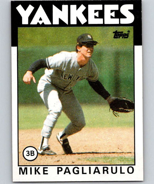 1986 Topps #327 Mike Pagliarulo Yankees MLB Baseball Image 1