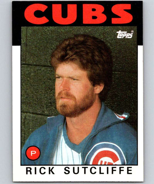 1986 Topps #330 Rick Sutcliffe Cubs MLB Baseball Image 1