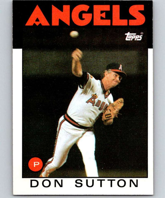 1986 Topps #335 Don Sutton Angels MLB Baseball