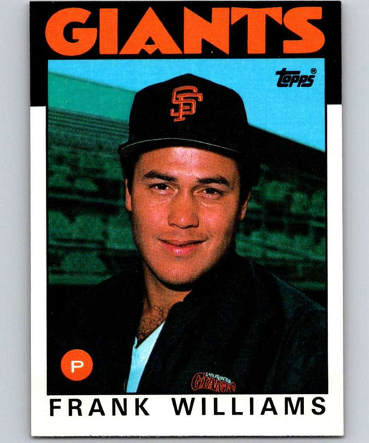 1986 Topps #341 Frank Williams Giants MLB Baseball Image 1