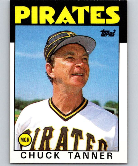 1986 Topps #351 Chuck Tanner Pirates MG MLB Baseball Image 1