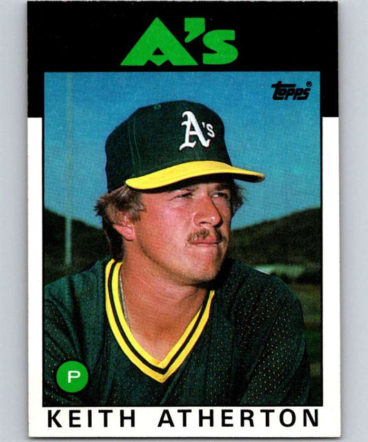 1986 Topps #353 Keith Atherton Athletics MLB Baseball Image 1