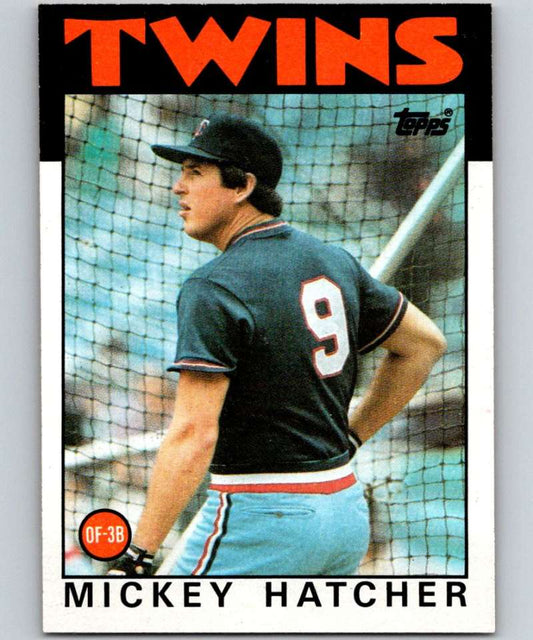 1986 Topps #356 Mickey Hatcher Twins MLB Baseball Image 1