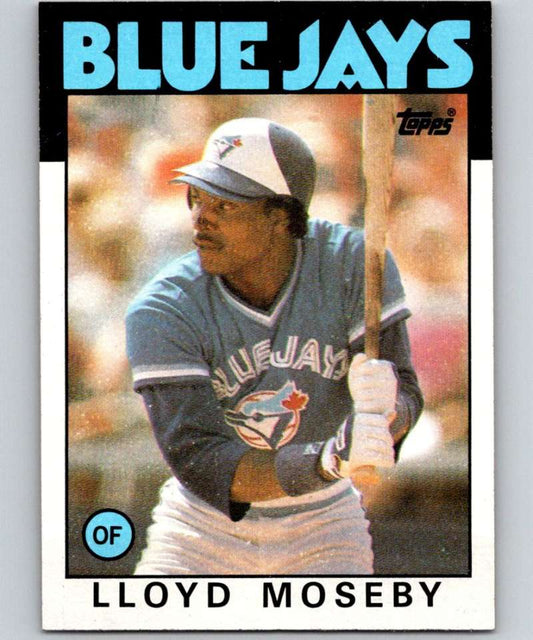 1986 Topps #360 Lloyd Moseby Blue Jays MLB Baseball Image 1
