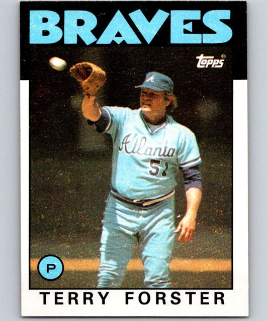 1986 Topps #363 Terry Forster Braves MLB Baseball Image 1