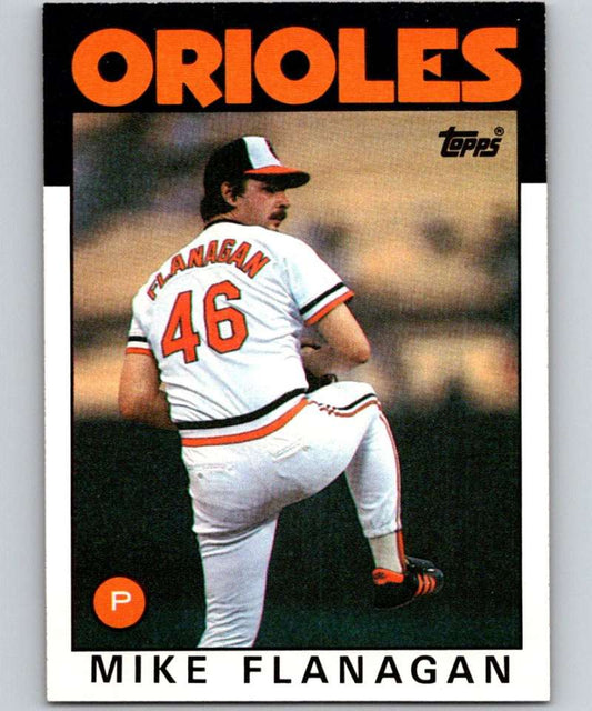 1986 Topps #365 Mike Flanagan Orioles MLB Baseball Image 1