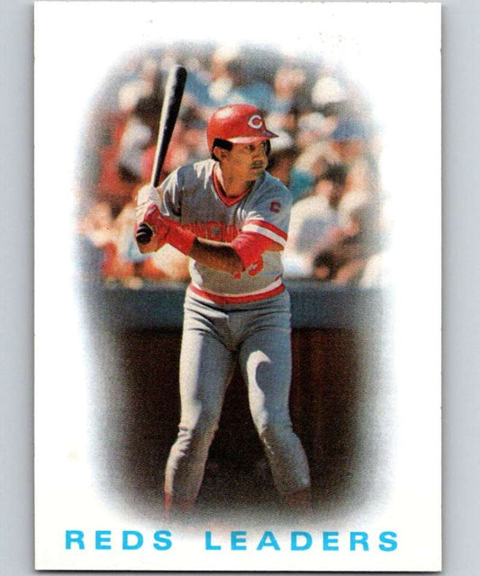 1986 Topps #366 Dave Concepcion Reds Reds Leaders MLB Baseball Image 1