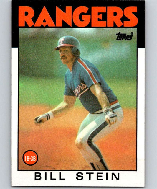 1986 Topps #371 Bill Stein Rangers MLB Baseball Image 1