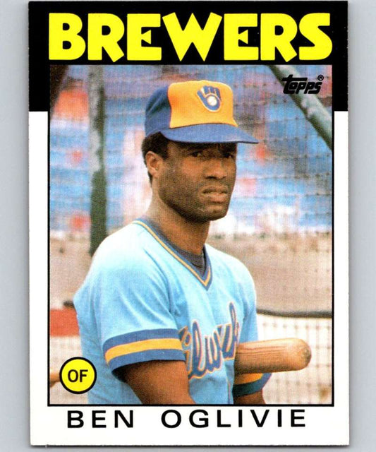 1986 Topps #372 Ben Oglivie Brewers MLB Baseball Image 1