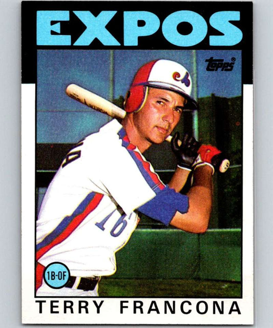 1986 Topps #374 Terry Francona Expos MLB Baseball Image 1