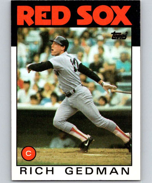 1986 Topps #375 Rich Gedman Red Sox MLB Baseball Image 1