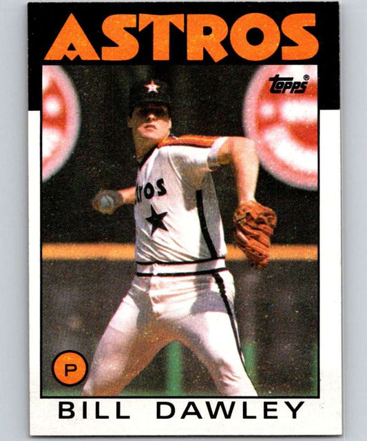 1986 Topps #376 Bill Dawley Astros MLB Baseball Image 1