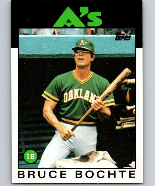 1986 Topps #378 Bruce Bochte Athletics MLB Baseball Image 1