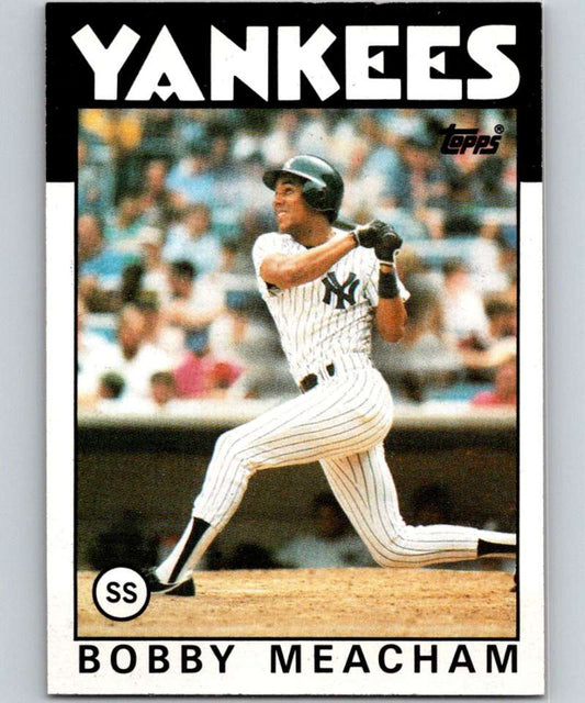 1986 Topps #379 Bobby Meacham Yankees MLB Baseball Image 1