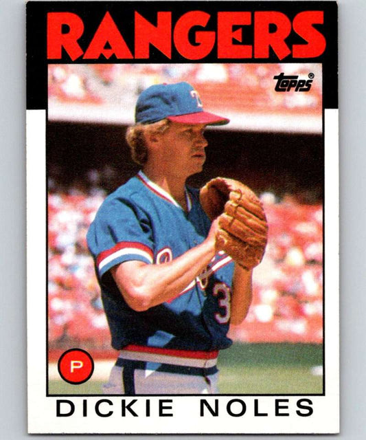 1986 Topps #388 Dickie Noles Rangers MLB Baseball Image 1