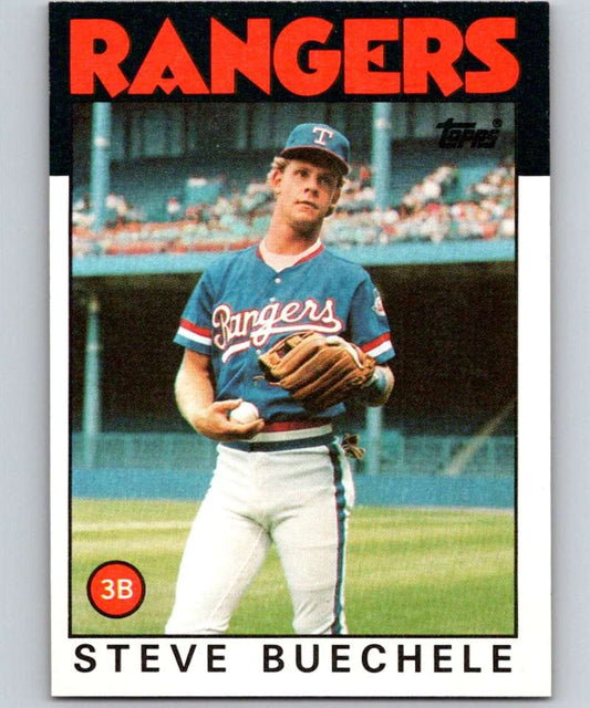 1986 Topps #397 Steve Buechele RC Rookie Rangers MLB Baseball