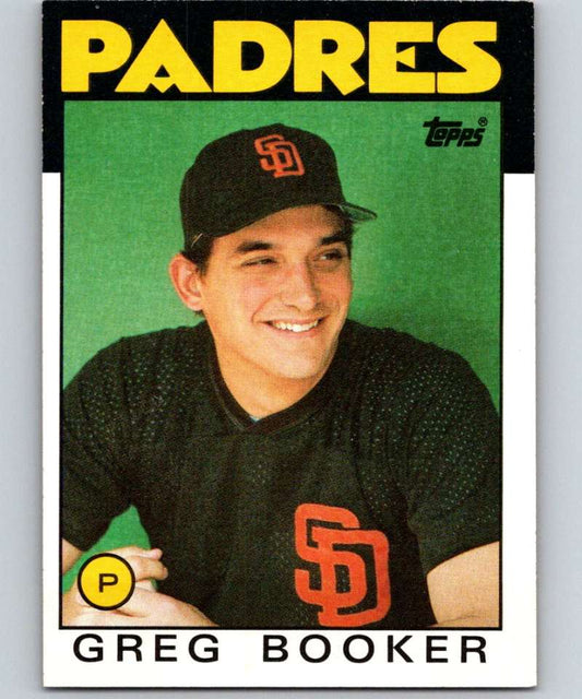 1986 Topps #429 Greg Booker Padres MLB Baseball Image 1