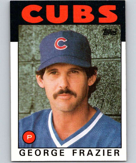 1986 Topps #431 George Frazier Cubs MLB Baseball Image 1