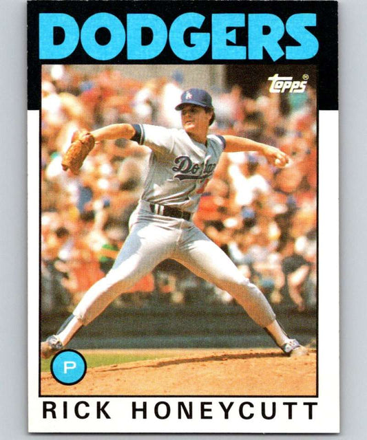 1986 Topps #439 Rick Honeycutt Dodgers MLB Baseball Image 1