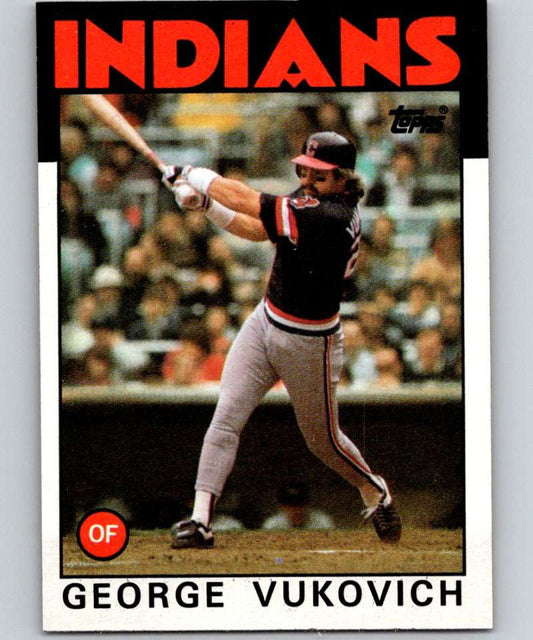1986 Topps #483 George Vukovich Indians MLB Baseball Image 1