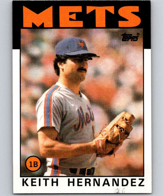 1986 Topps #520 Keith Hernandez Mets MLB Baseball Image 1