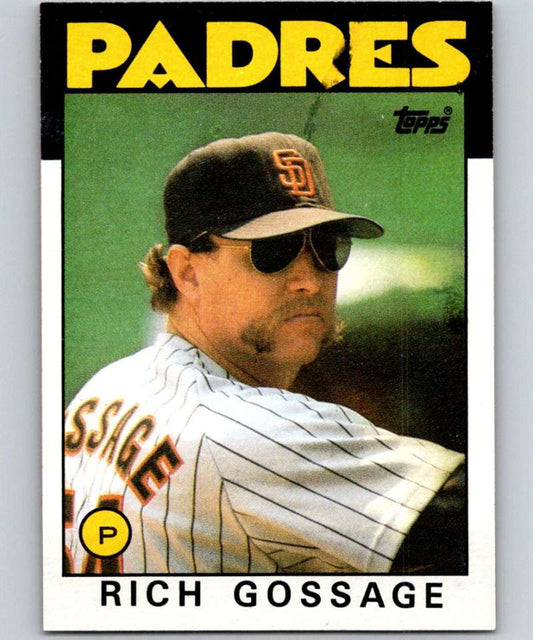 1986 Topps #530 Rich Gossage Padres MLB Baseball Image 1
