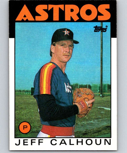 1986 Topps #534 Jeff Calhoun RC Rookie Astros MLB Baseball Image 1