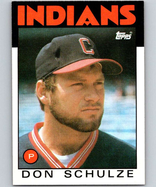 1986 Topps #542 Don Schulze Indians MLB Baseball