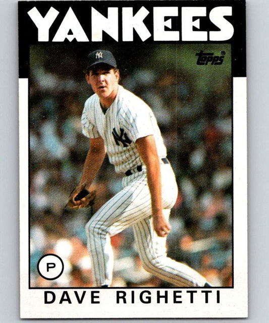 1986 Topps #560 Dave Righetti Yankees MLB Baseball