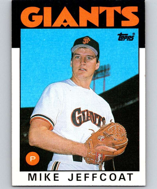 1986 Topps #571 Mike Jeffcoat Giants MLB Baseball Image 1