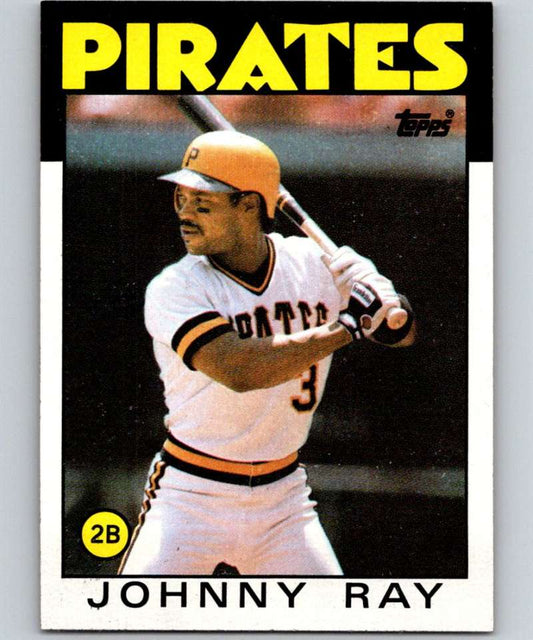 1986 Topps #615 Johnny Ray Pirates MLB Baseball Image 1
