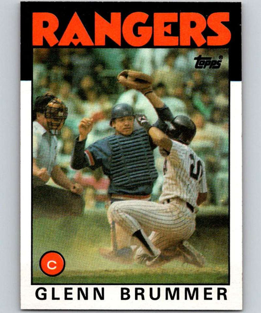 1986 Topps #616 Glenn Brummer Rangers MLB Baseball Image 1