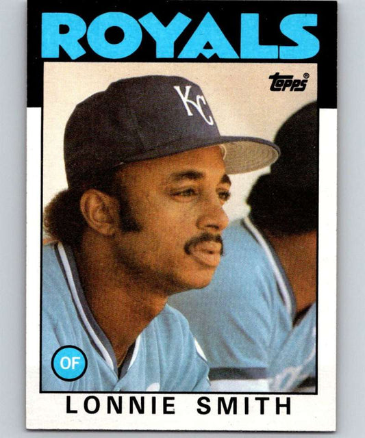 1986 Topps #617 Lonnie Smith Royals MLB Baseball Image 1