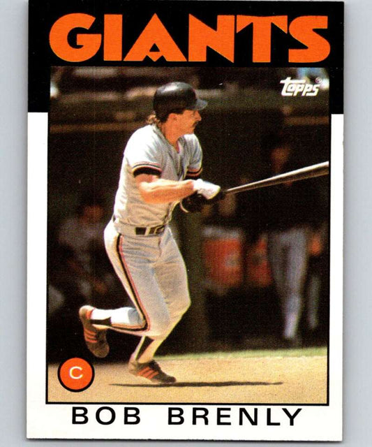 1986 Topps #625 Bob Brenly Giants MLB Baseball Image 1