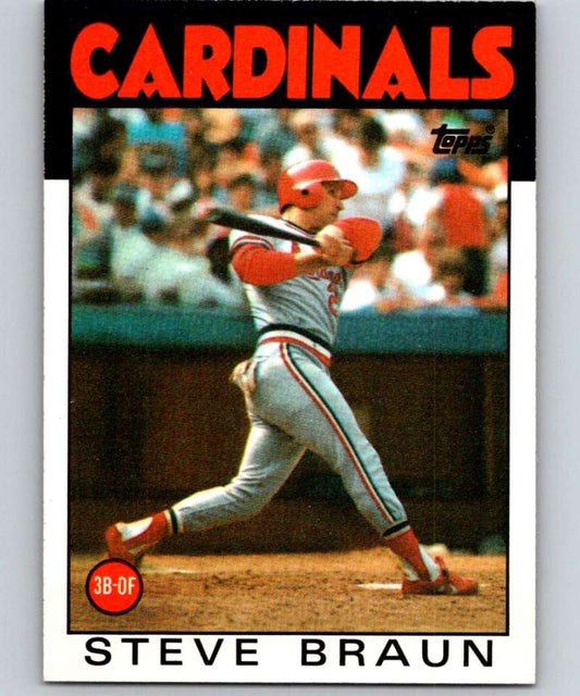 1986 Topps #631 Steve Braun Cardinals MLB Baseball