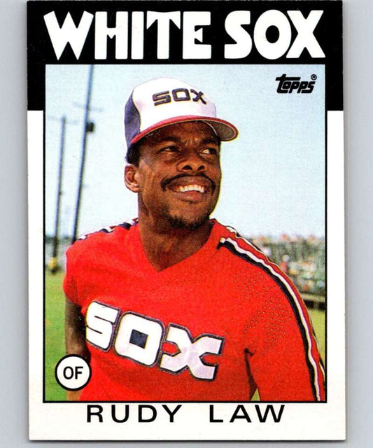 1986 Topps #637 Rudy Law White Sox MLB Baseball Image 1