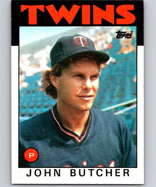 1986 Topps #638 John Butcher Twins MLB Baseball Image 1