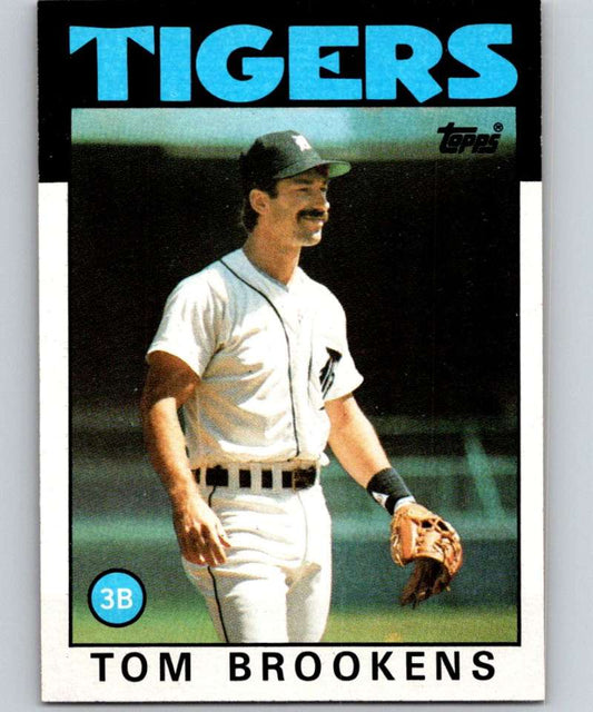 1986 Topps #643 Tom Brookens Tigers MLB Baseball Image 1