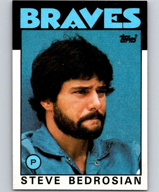 1986 Topps #648 Steve Bedrosian Braves MLB Baseball Image 1