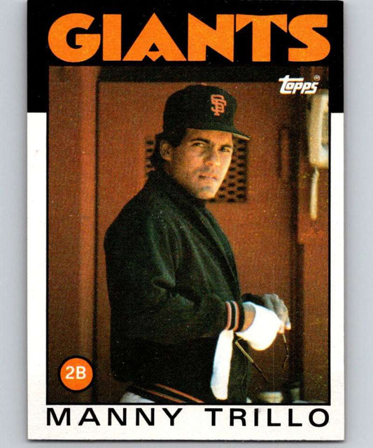 1986 Topps #655 Manny Trillo Giants MLB Baseball Image 1