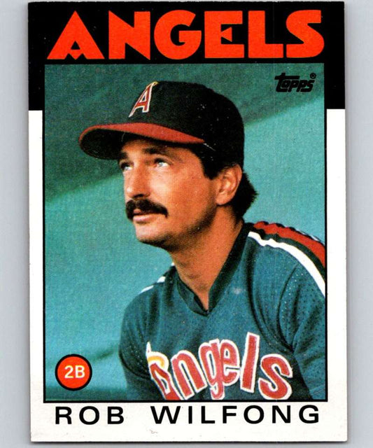 1986 Topps #658 Rob Wilfong Angels MLB Baseball Image 1