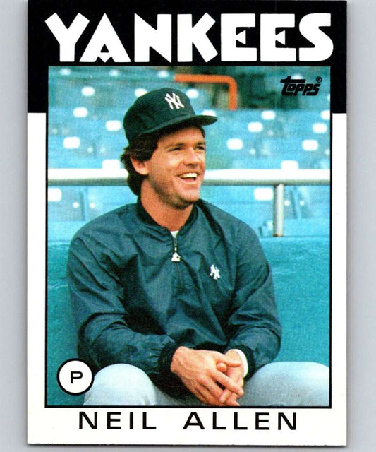 1986 Topps #663 Neil Allen Yankees MLB Baseball Image 1