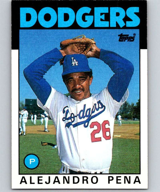 1986 Topps #665 Alejandro Pena Dodgers MLB Baseball Image 1