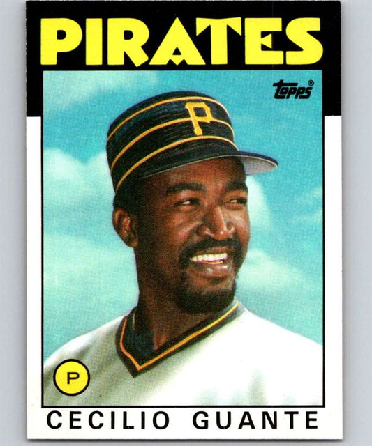 1986 Topps #668 Cecilio Guante Pirates MLB Baseball Image 1