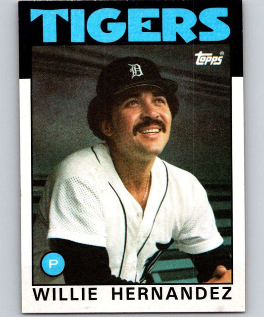 1986 Topps #670 Willie Hernandez Tigers MLB Baseball Image 1