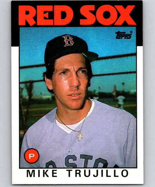 1986 Topps #687 Mike Trujillo Red Sox MLB Baseball Image 1