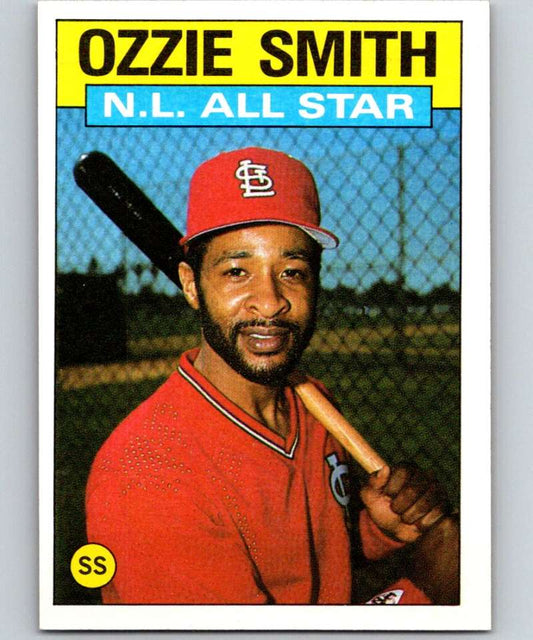 1986 Topps #704 Ozzie Smith Cardinals AS MLB Baseball Image 1