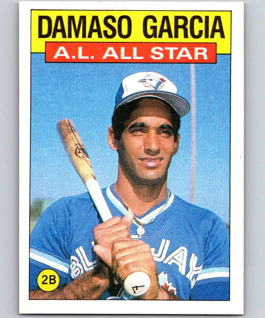 1986 Topps #713 Damaso Garcia Blue Jays AS MLB Baseball Image 1