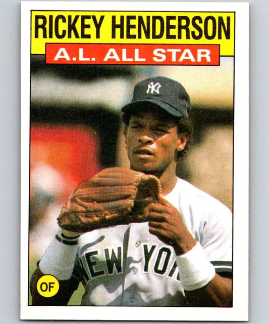 1986 Topps #716 Rickey Henderson Yankees AS MLB Baseball
