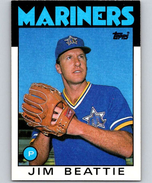 1986 Topps #729 Jim Beattie Mariners MLB Baseball Image 1